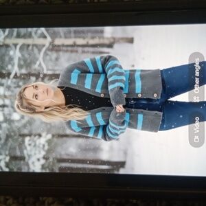 Marc By Marc Jacobs Striped Cardigan Preppy Bowl Lambswool Preppy Sz Xl